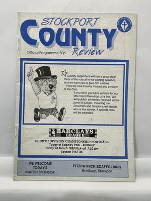 Stockport County Official Programme Review 1987-88 Vintage Football