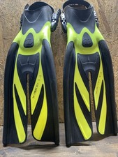 Tusa Xpert Zoom Split Fin Open Adjust Heel Scuba Fins Flippers XS-S Yellow Black
