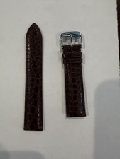Hadley Roma 20MM x 18MM dark brown Crocodile sides watch band strap