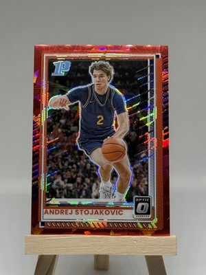 2025-26 Panini Optic Donruss Andrej Stojakovic Red Cracked Ice
