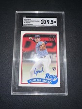 Topps Series 1 1989 Design Autograph Rookie Curtis Mead Rays SGC 9.5 89BA-CME