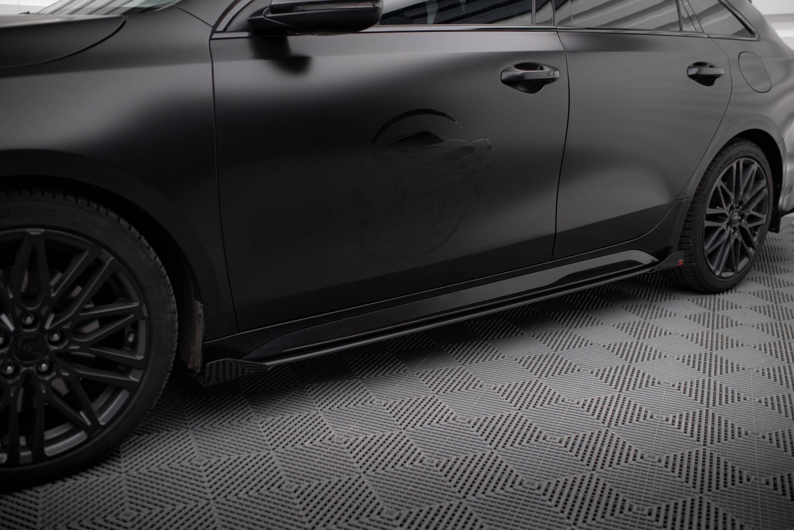Side Flaps Kia Ceed GT Mk3 Facelift Maxton extensions de bas de caisse arrière