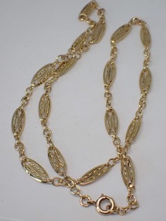 Belle Chaîne Ancienne OR massif 18 Carats maille Ajourée