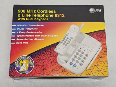 Opened bOX  AT&T 9105 900 MHz Cordless Telephone Handset, Charger Included