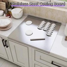 Stainless Steel Cutting Chopping Board Dough Board Meat Bread Kitchen Worktop