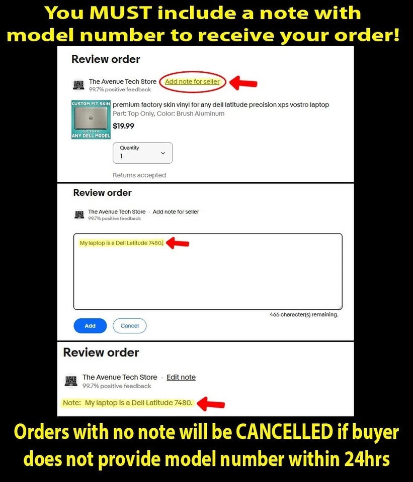 premium factory skin vinyl for any dell latitude precision xps vostro laptop - Image 4 of 4