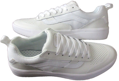 Vans Men's Zahba Leather Double White Striped Skate Shoes Size 9 NIB
