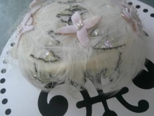 Vintage white Headband Hat - Feathers Fascinator Millinery crystals veil hat