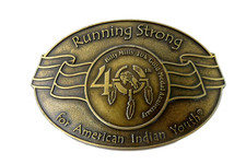 Billy Mills 10k 40th Olympic Gold Medal American Indian Youth Belt Buckle