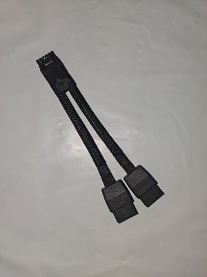 NVIDIA 12-Pin to Dual 4-Pin PCIe 5.0 GPU Power Adapter Cable Sleeved Black