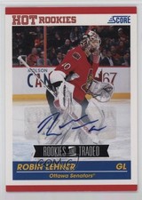 2010-11 Score Rookies & Traded Signatures Robin Lehner #631 Auto 11r1