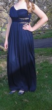 city studios juniors navy formal/ prom dress size 9