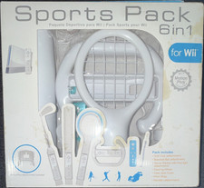 CTA Digital Sports Pack 6 in 1 for Wii Golf Club, Baseball Bat, Tennis Racket
