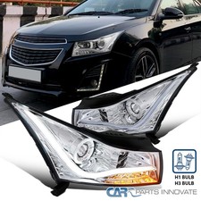 Fits 2011-2015 Chevy Cruze Halo Projector Headlights Led Signal Strip Lamps Lr Fits 2011-2015 Chevy Cruze Halo Projector Headlights Led Signal Strip Lamps Lr