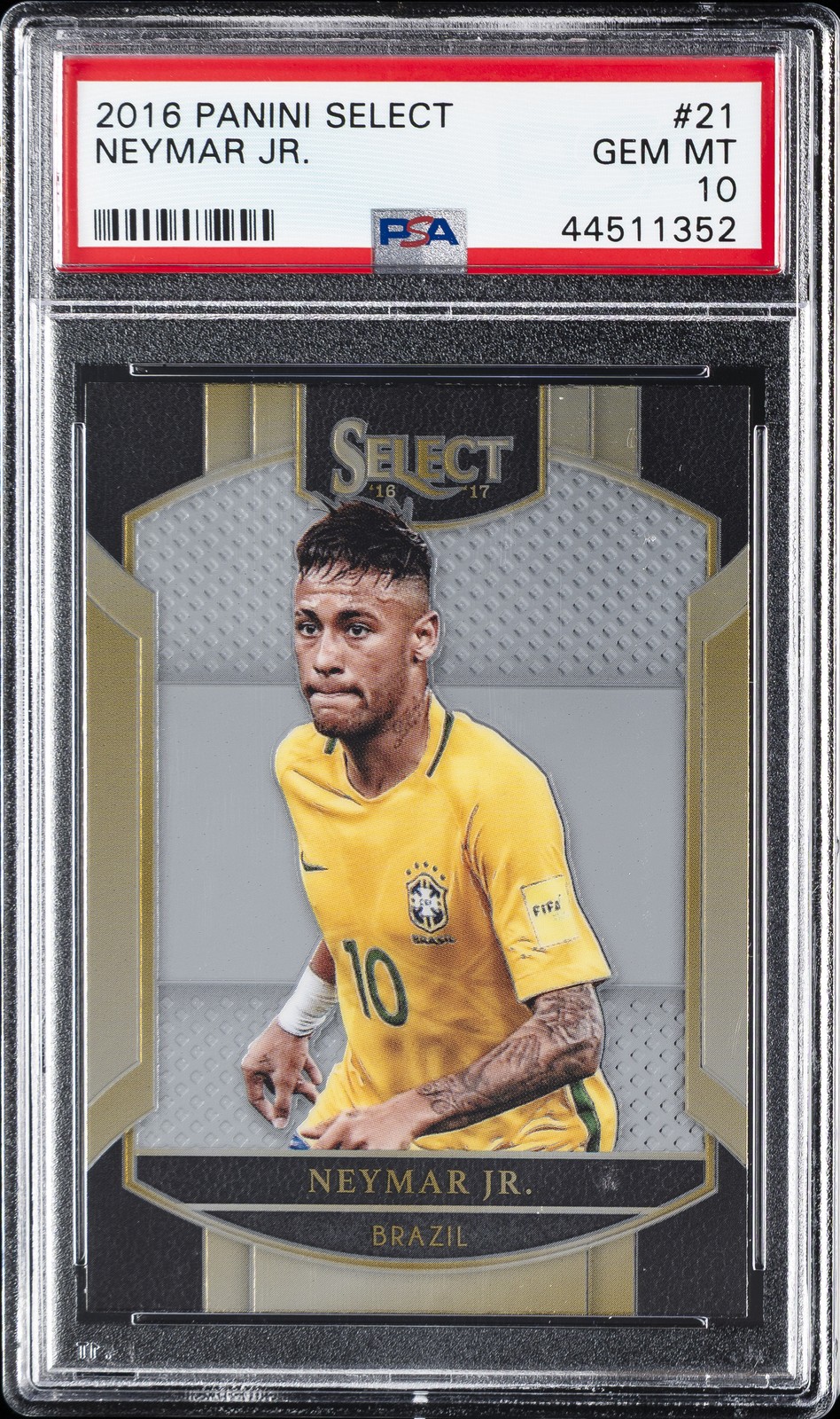 2016 PANINI SELECT #21 NEYMAR JR. PSA 10