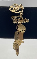14K Yellow Gold Fine Jewelry Lobster Clasp Charm Bracelet 20.99g
