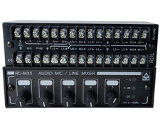 Lot of 2 RDL Rack-Up RU-MX5 Five (5) Channel Pro Audio Microphone & Line Mixer