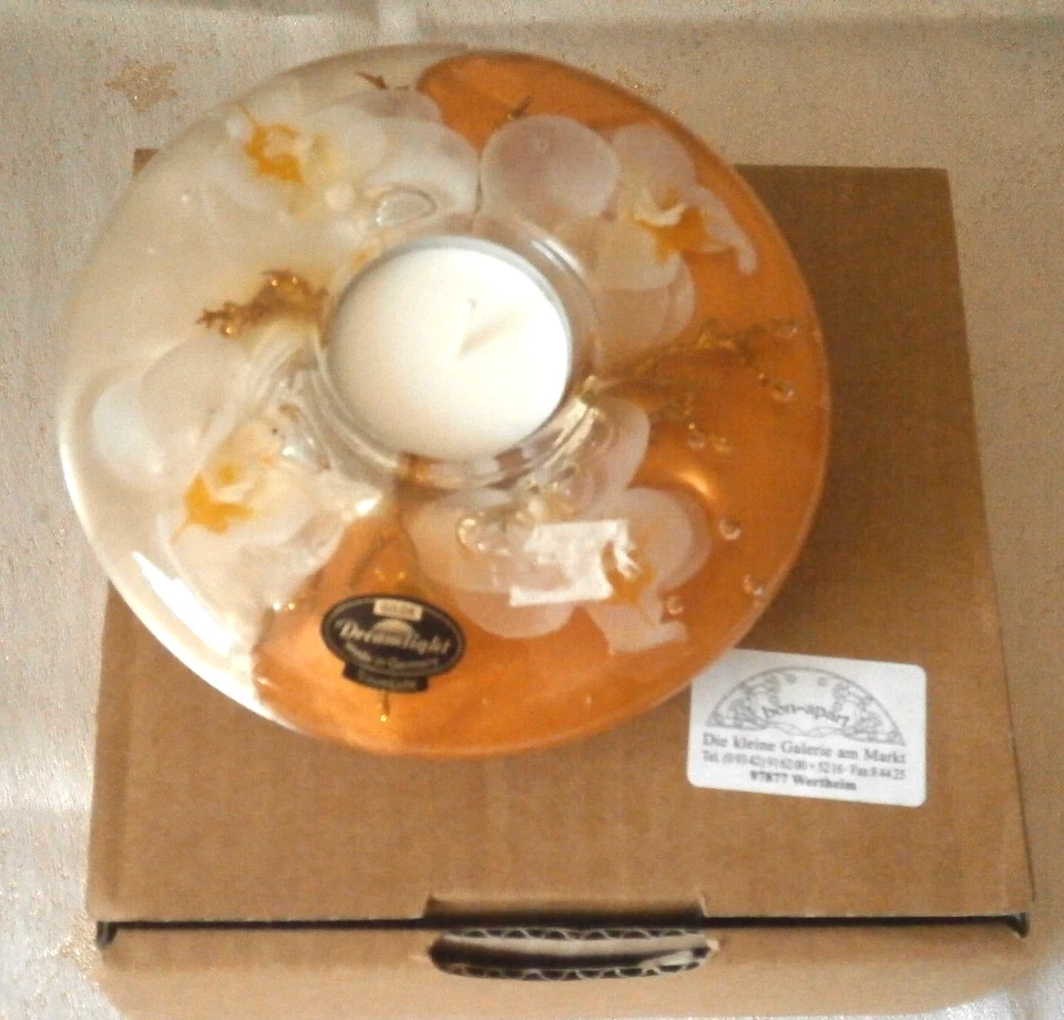 Gilde Dreamlight Teelichthalter Made in Germany Traumlicht D.ca.12,5 cm 🧡🤎💛🤍 - Bild 2 von 4