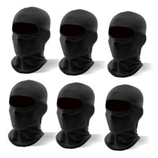 6 Pack Ski Mask Balaclava for Men Women, Lightweight UV Protection, Black