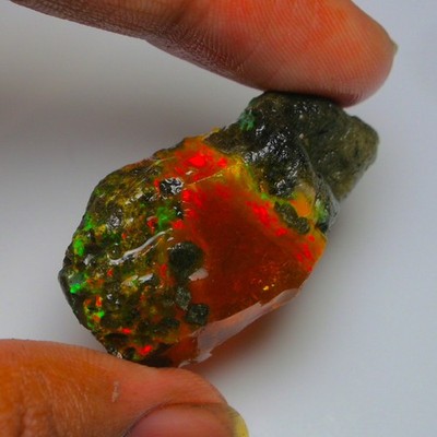 Ethiopian Oil Opal Specimen  33.75  cts Natural Rough Gemstone - Fire Opal Roug