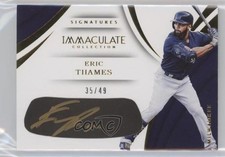 2018 Panini Immaculate Carbon Signatures 35/49 Eric Thames #CS-ET Auto s3g