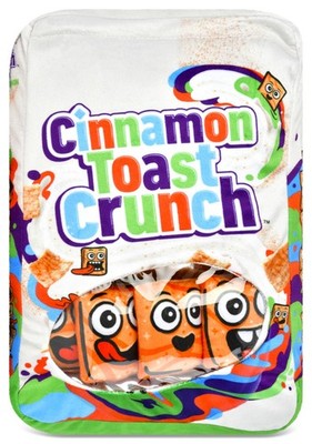 Cinnamon Toast Crunch Cereal 14'' x 10'' Pillow Set with 4 Plushie Cereal Mini ...