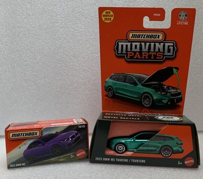 Matchbox Moving Parts 2025 BMW M5 Touring Isle of Man + 2023 M2 Power Grabs 2026
