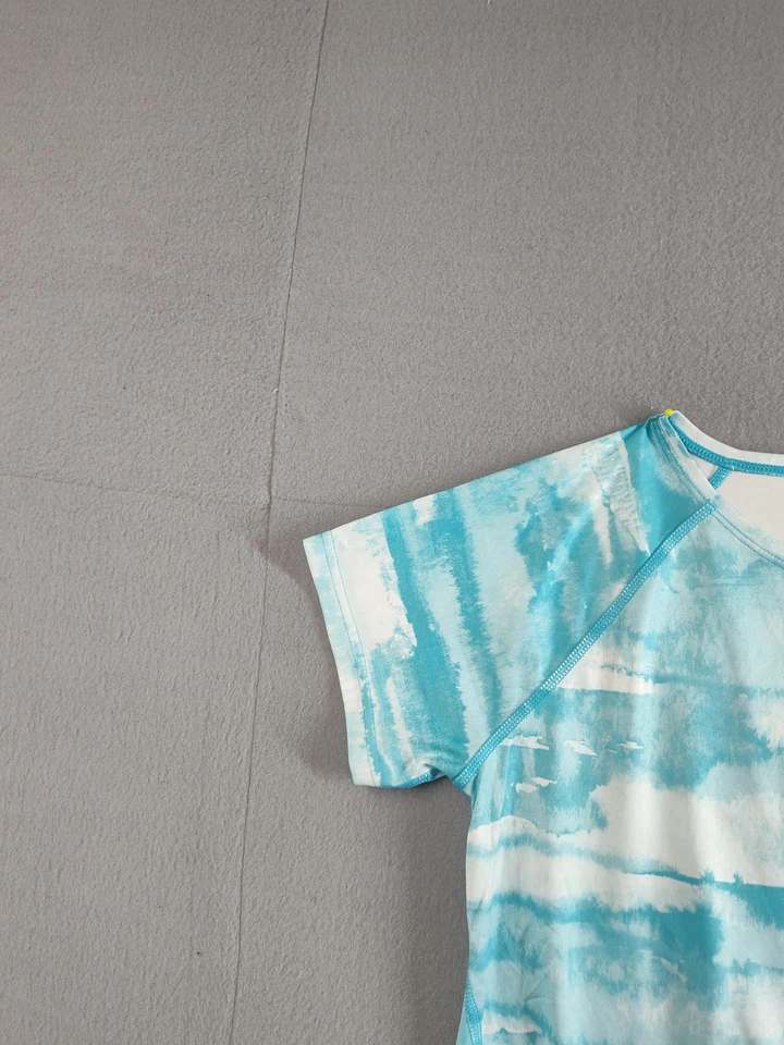 Tek Gear Shirt Womens Petite Small Blue White DryTek Athletic Top Running - Image 2 of 4