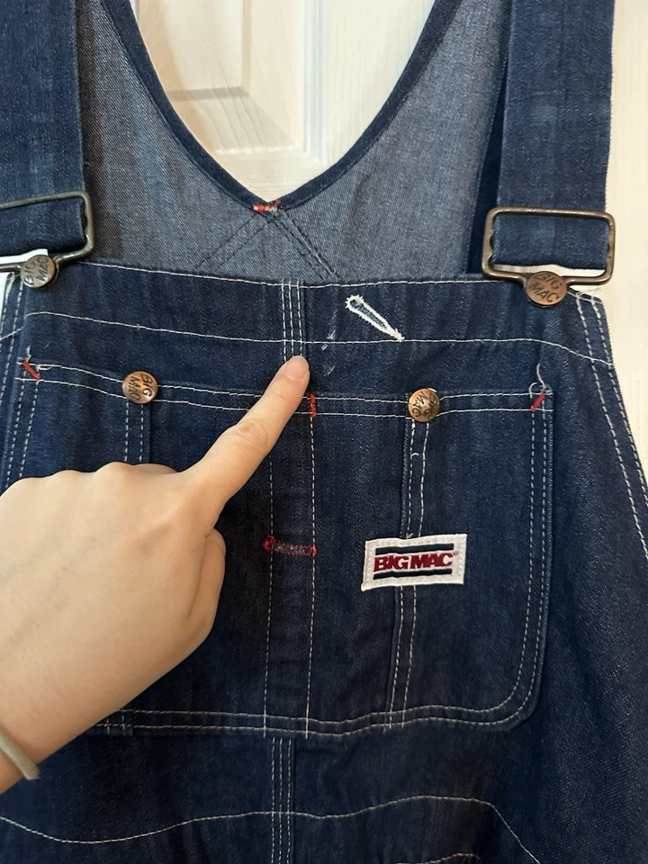Mono vaquero vintage Big Mac lavado oscuro 31 entrepierna EE. UU. Foto 4 de 4