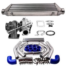 Universal T3 T04e V-band Turbo Kit 27x7x2.5 Intercooler 2.5 Turbo Pipe