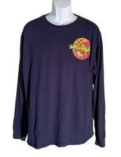 VTG Space Jam T Shirt 90s Mens Med Long Sleeve Navy Looney Tunes Jordan Bugs Taz