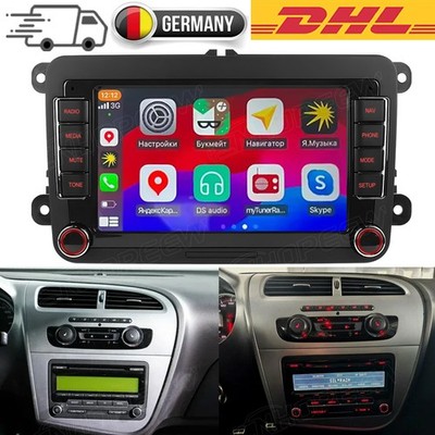 Für Seat Leon 1P1 2005-2012 Autoradio Android 15 Carplay GPS NAVI WIFI RDS DSP