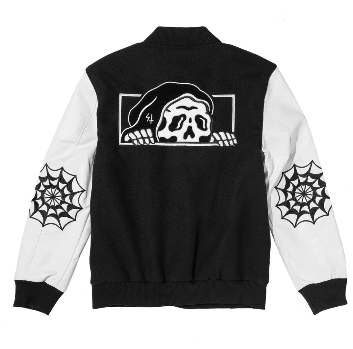 Lurking Class Letter Man Jacket Men’s Size Xl Black And White Button Up image 3