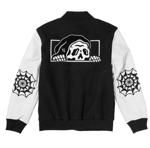 Lurking Class Letter Man Jacket Men’s Size Xl Black And White Button Up image 3