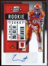 Curtis Weaver RC Card 2020 Panini Contenders Optic Rookie Autograph #185 