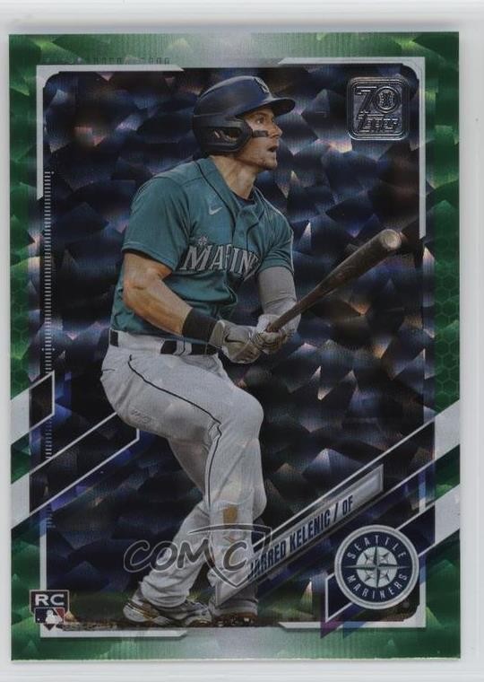 2021 Topps Update Green Foil 214/499 Jarred Kelenic #US302 fm5