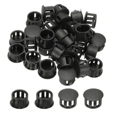 Plastic Hole Plugs, 99 Pcs 3/5"(15mm) Round Plastic Hole Caps, Black