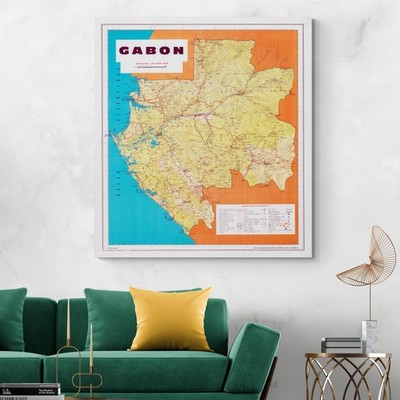 1972 Gabon Map   Post-Colonial Borders, Geography & Early Independence Era