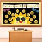 Summer Sun Bulletin Board Set Welcome Back to School Paper Cutouts DIY ...