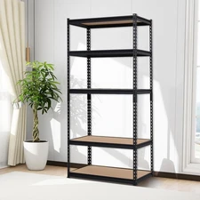 Storage Shelving Unit, 5 Tier Heavy Duty Metal Utility Garage Shelves Adjustable