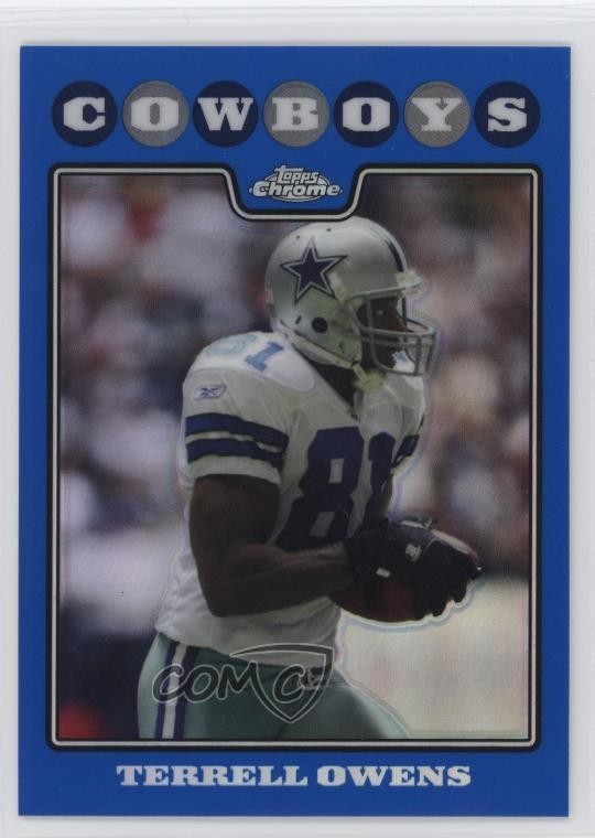 2008 Topps Chrome Blue Refractor Terrell Owens #TC76 HOF h8k