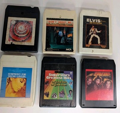 8-Track Lot 6 Elvis Elton John Bee Gees KTel Superstars Compilation 70s Untested