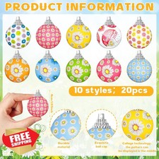 Outus Daisy Ornaments Spring Floral Hanging Decor 20 Pcs