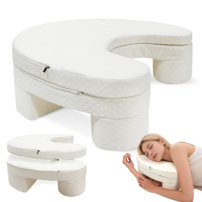 Side Sleeper Pillow with Arm Hole, Upgraded Shoulder Relief System for Neck Pain
