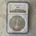 2012 Silver American Eagle - MS-69 NGC - .999 Silver 1 Troy Oz