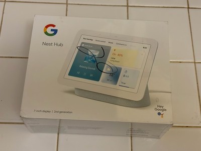 Google Nest Hub 2nd Gen 7-inch Smart Display Mist Blue GA02308-US New SEALED