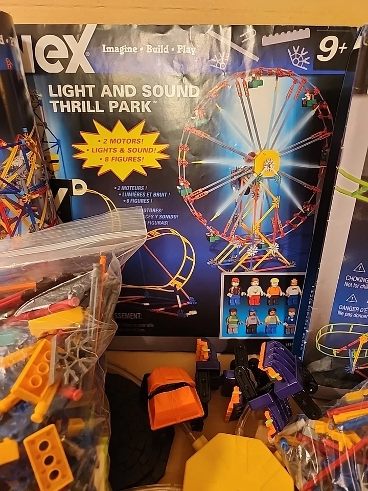 Lot 3 K'NEX Coaster Sets Sawblade Thrill Ride Light & Sound Dragons Drop - Image 4 of 4