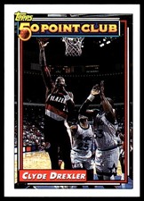 Clyde Drexler 1992-93 Topps #212 Trail Blazers NBA READ FREE SHIP AutographDen