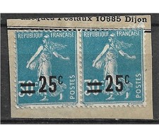 Timbre FRANCE Neuf YT 217 SEMEUSE 30c bleu Sch 25c 1926 1927