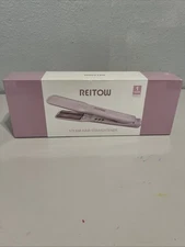 1.5 Inch Wide Steam Hair Straightener for Women, Infrared Flat Iron Pink 